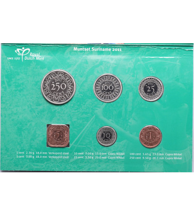 Suriname. Official Mint Set 2011, Population of Suriname - 6 pcs