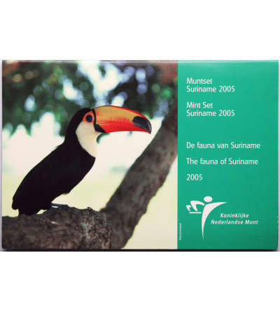 Suriname. Oficjalny zestaw menniczy 2005, Zwierzęta Surinamu - 6 sztuk