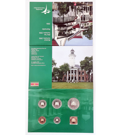 Suriname. Oficjalny zestaw menniczy 2006, stolica Paramaribo - 6 sztuk