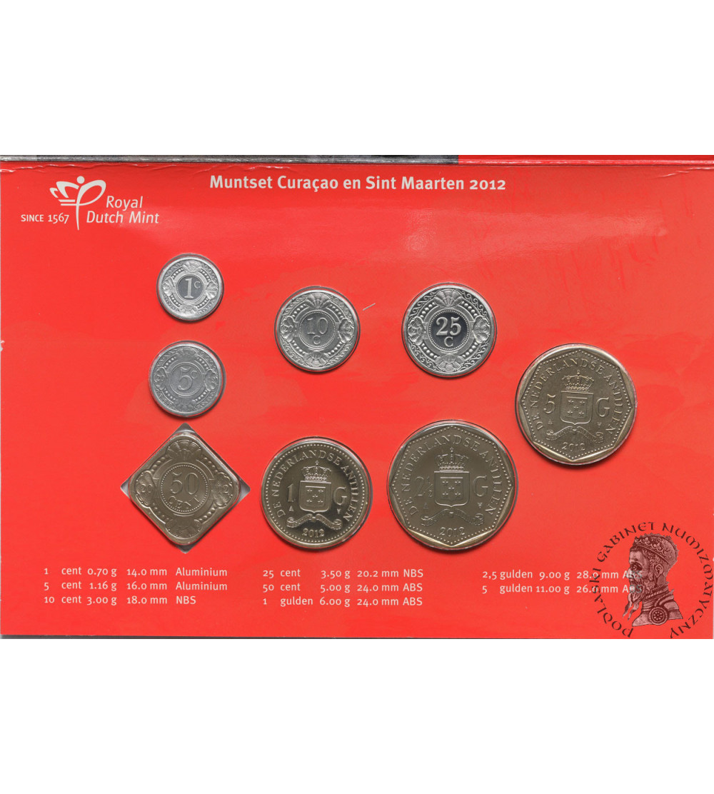 Netherlands Antilles for Curacao i Sint Maarten. Official Mint Set 2012 ...