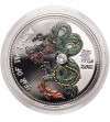 Kamerun. 1000 (CFA) franków 2012, Chiński Zodiak - Rok Smoka (kolorowany Proof z cyrkonią)