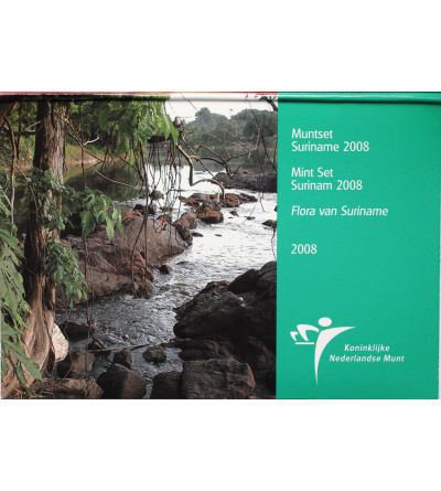 Suriname. Oficjalny zestaw menniczy 2008, roślinność Surinamu - 6 sztuk