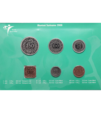 Suriname. Official Mint Set 2008,  Flora van Suriname - 6 pcs