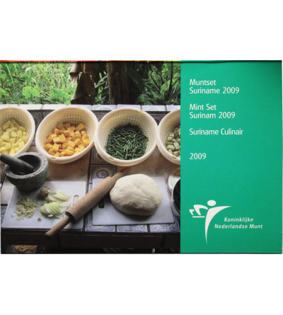 Suriname. Oficjalny zestaw menniczy 2009, kuchniać Surinamu - 6 sztuk