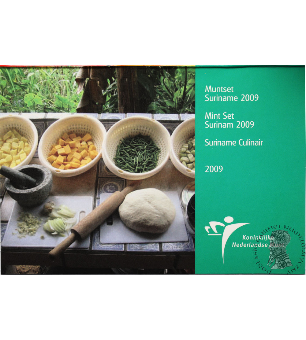 Suriname. Oficjalny zestaw menniczy 2009, kuchniać Surinamu - 6 sztuk