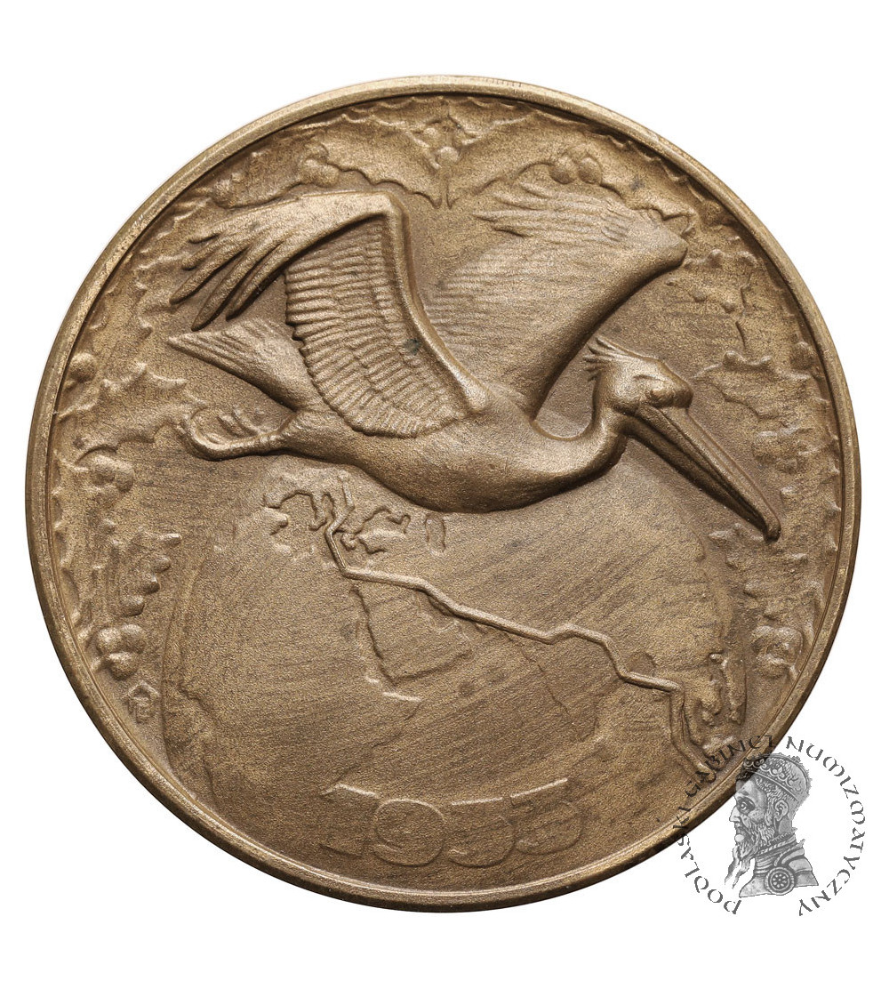 Niderlandy. Medal pamiątkowy 1933, Świąteczny lot Pelikana lot z Holandii do Indii Holenderskich