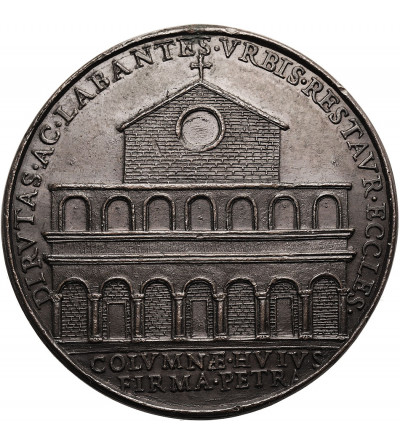 Italy, Vatican. Martino V, 1417-1431 AD. Medal 1664, The Basilica di Santi Apostoli in Rome, by. Girolamo Paladino