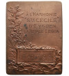 Belgia / Niderlandy. ''MUSIQUE" plakieta 1913, nagroda La Royale Legia przyznana Harmonie Ste Cecile z Eijsden