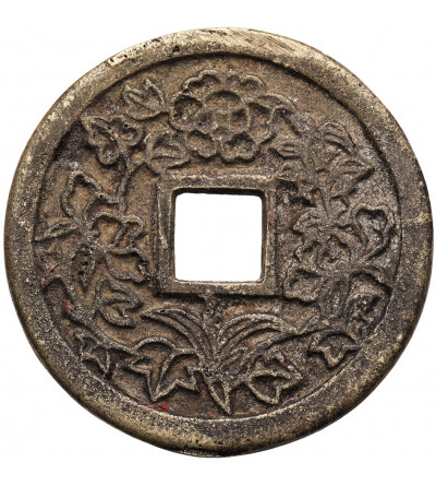 China. Northern Sung Dynasty, 960-1279 AD. AE Charms Amulet inscribed "Da Guan Tong Bao", size 10 Cash,  with flowers