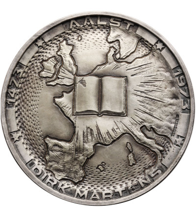 Belgia. Medal 1973 upamiętniający Dirka Martensa (1450 -1534) i 500. rocznicę wydania jego pierwszej książki