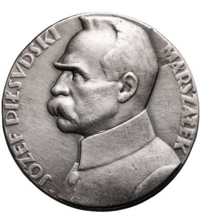 Polska, Józef Piłsudski. Medal pamiątkowy z okazji 10-lecia zwycięskiej Bitwy Warszawskiej - Cudu nad Wisłą, 1930