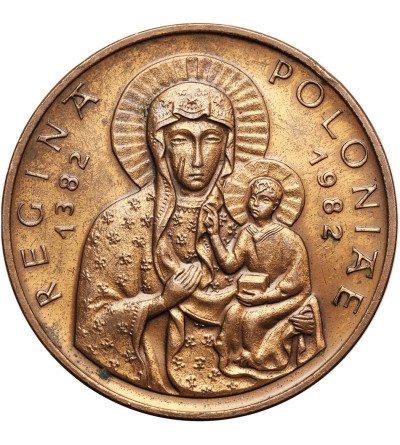 Poland. Gilded bronze medal with the Virgin Mary minted for the 600th Anniversary of Jasna Gora, 1982