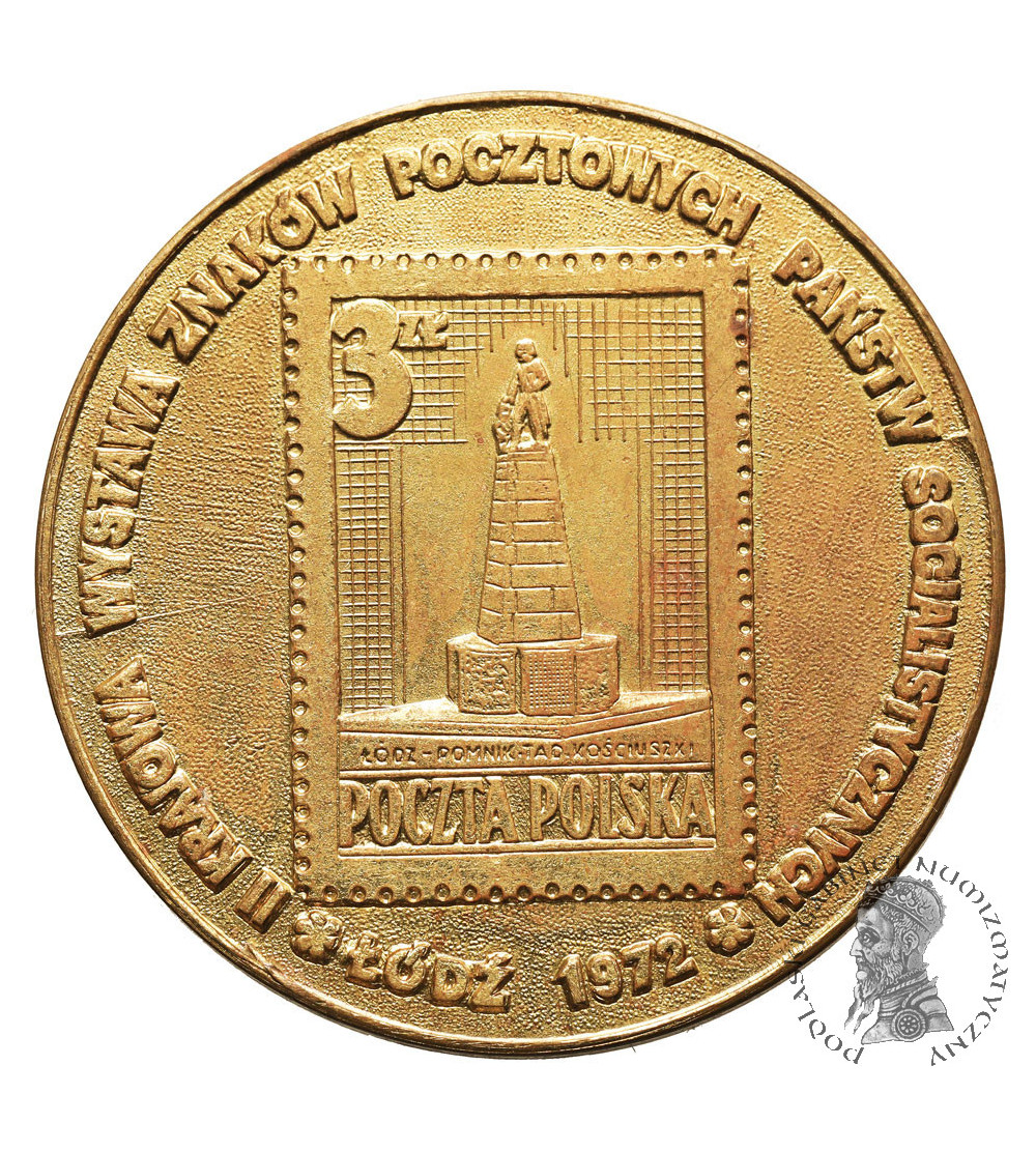 Polska, PRL (1952-1989), Łódź. Medal 1972, II Krajowa Wystawa Znaków Pocztowych Państw Socjalistycznych