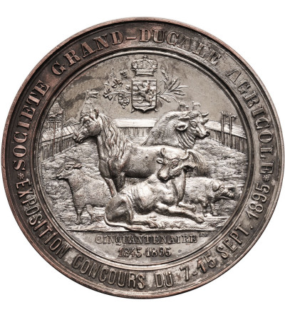 Luxembourg, Diekirch. Medal 1895, 50th Exhibition Competition of the Grand Ducal Agricultural Society
