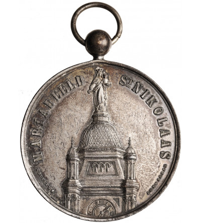 Belgia, St Niklaas. Medal 1896 na pamiątkę zakończenia budowy Kościoła Matki Bożej Wspomożycielki