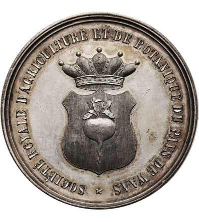 Belgia - Flandria, Sint-Niklaas. Medal XIX w., Królewskie Towarzystwo Rolnicze i Botaniczne Kraju Waas