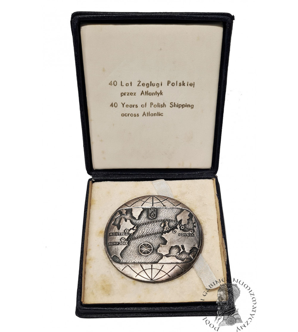 Polska, PRL (1952–1989). Medal 1970. 40 Lat Polskiej Żeglugi przez Atlantyk