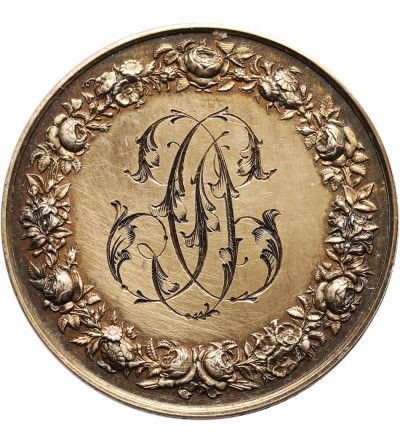 Francja. Srebrny medal ślubny 1886 ,,E. Dohen E. Canipet unis le 24 Novembre 1886"