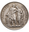 Francja. Srebrny medal ślubny 1896, FIDELITE BONHEUR ,,Eugene Pollet Julienne Gosselin 24 Juin 1896"