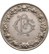 Francja. Srebrny medal ślubny 1896, FIDELITE BONHEUR ,,Eugene Pollet Julienne Gosselin 24 Juin 1896"