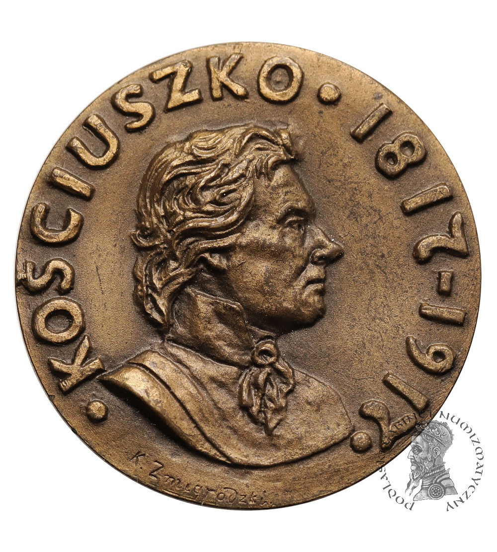 Polska. Medal 1917, Tadeusz Kościuszko, stulecie śmierci, K. Żmigrodzki, RR!