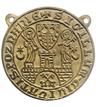 Poland, PRL (1952-1989), Poznań. Medallion, seal of the city of Poznań