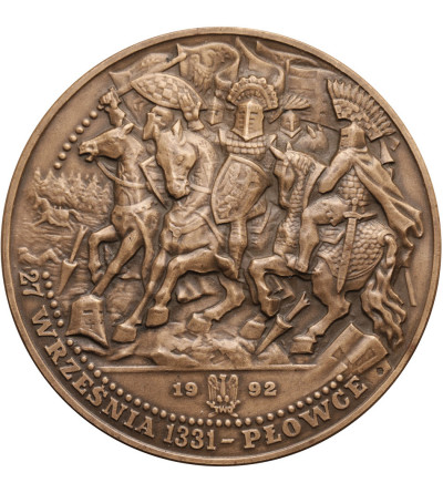 Polska. Medal 1992, Władysław I Łokietek, bitwa pod Płowcami, T.W.O.