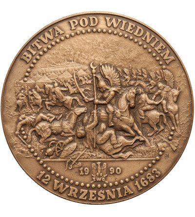 Poland. Medal 1990, Jan III Sobieski, Battle of Vienna, T.W.O.