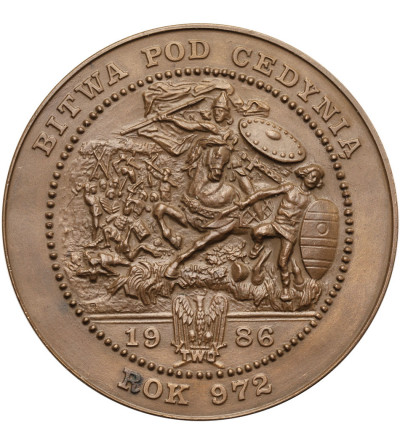 Poland, PRL (1952-1989). Medal 1986, Mieszko I, First Ruler of Poland, Battle of Cedynia, T.W.O.