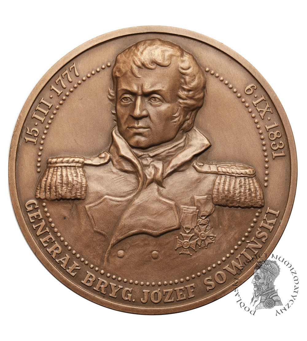 Poland. Medal 1998, Brigadier General Jozef Sowinski, Defense of Warsaw - Redoubt on Wola 1831, T.W.O.