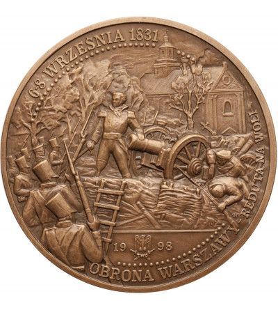 Polska. Medal 1998, Generał Brygady Józef Sowiński, Obrona Warszawy - Reduta na Woli 1831, T.W.O.