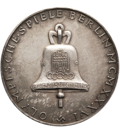 Germany, Third Reich. Silver Medal 1936, Berlin Olympics (XI Summer Olympics), K. Roth,
