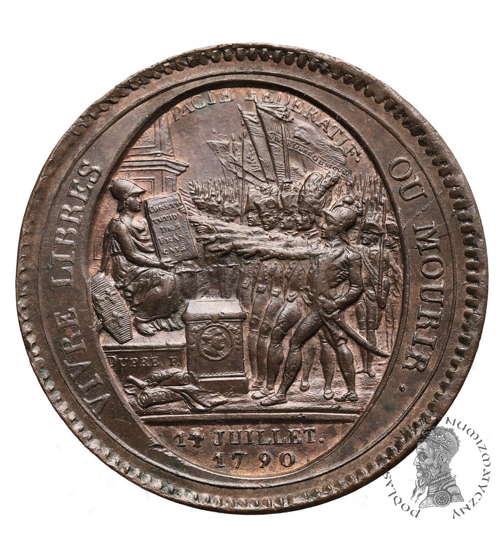 Francja, Monneron Freres Negocians a Paris. 5 Sols medalowe 1792, Soho (Birmingham)