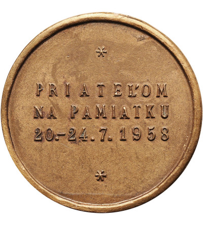 Słowacja, Kremnica. Medal 1958, PRIATEL'OM NA PAMIATKU