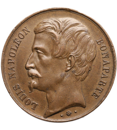 Francja, Paryż. Medal 1852, Miasto Paryż na rzecz Ludwika-Napoleona Bonaparte (1808-1873) jako Cesarza
