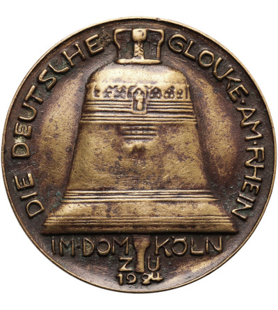 Germany, Cologne. Medal / pin 1924, German bell over the Rhine in the cathedral, DEUTSCHE GLOCKE AM RHEIN