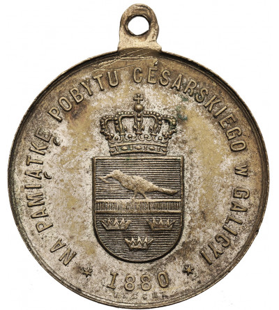 Polska, Galicja, Zabór Austriacki. Medal 1880 na pamiątkę pobytu Franciszka Józefa w Galicji