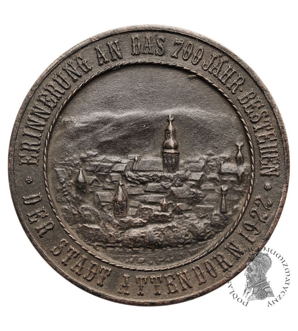 Niemcy, Attendorn (Nadrenia Północna - Westfalia). Medal 1922 upamiętniający 700-lecie miasta Attendorn