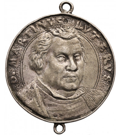 Niemcy, Marcin Luter. Medal chrzcielny 1642, Hanns Ludwig Hallaidier