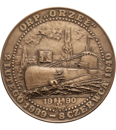Poland. Medal 1990, Commander Lt. Jan Grudzinski, ORP "ORZEŁ", T.W.O.