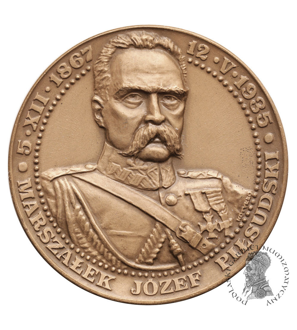 Polska, PRL (1952-1989). Medal 1988, Marszałek Józef Piłsudski, Odzyskanie Niepodległości 11 listopada 1918, T.W.O.