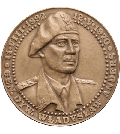 Poland, PRL (1952-1989). Medal 1989, General Władysław Anders, Monte Cassino May 11-18, 1944, T.W.O.