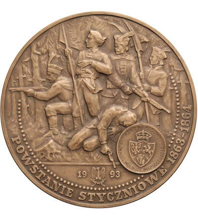 Polska. Medal 1993, Generał Romuald Traugutt, Powstanie Styczniowe 1863-1864, T.W.O.