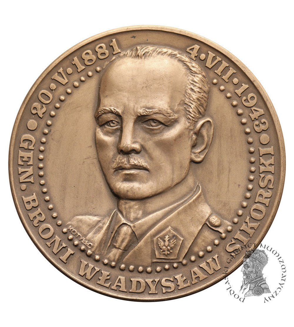 Poland. Medal 1992, General Władysław Sikorski, Polish Armed Forces 1939-1945, T.W.O.