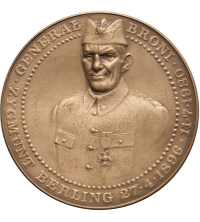 Polska, PRL (1952-1989). Medal 1986, Generał Zygmunt Berling, Bitwa pod Lenino 1943, T.W.O.