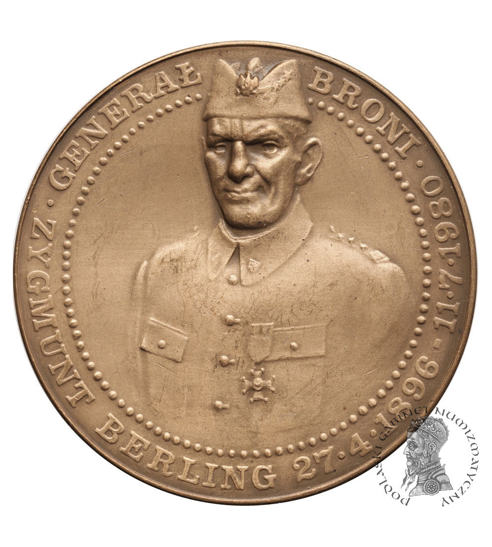 Polska, PRL (1952-1989). Medal 1986, Generał Zygmunt Berling, Bitwa pod Lenino 1943, T.W.O.