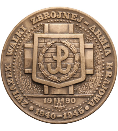 Polska. Medal 1990, Generał Stefan Rowecki - Grot, T.W.O.