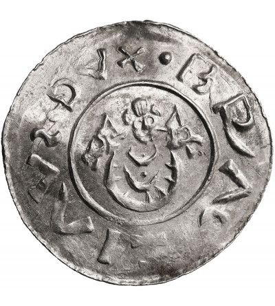 Bohemia, Bretislaus I, 1034-1055. AR Denar no date, Prague mint