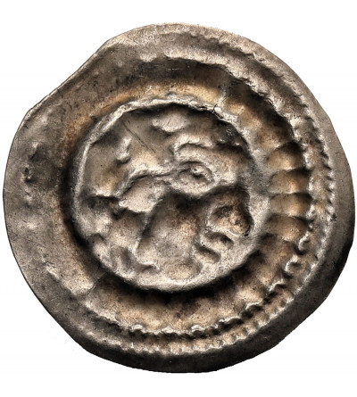 Węgry. Béla III 1172-1196 lub Béla IV 1235-1270. Denar / brakteat bez daty