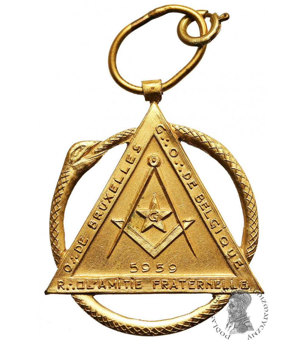 Belgium, Brussels. Masonic pendant 2010, 50 years of Fraternal Friendship in Brussels